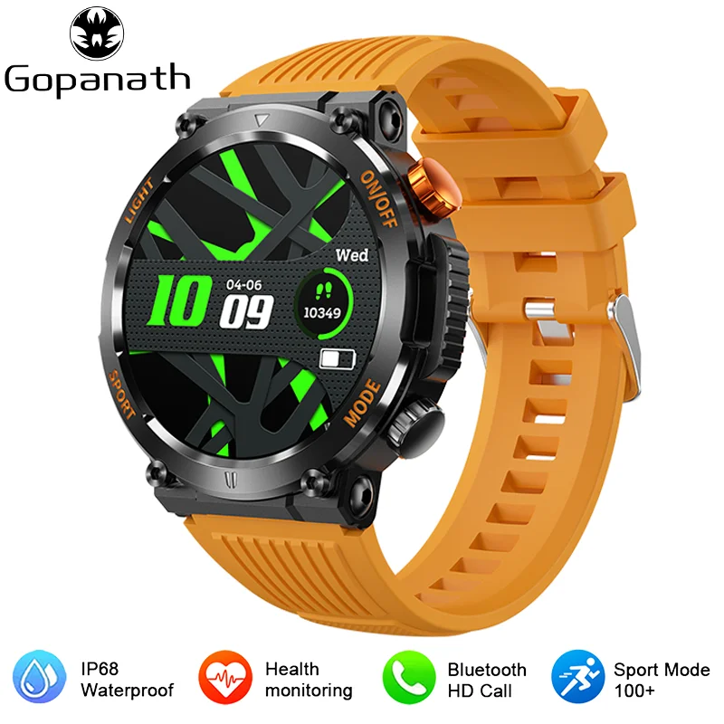 2023 New LED Lights Compass Watch For Men Smart Watch Sports Fitness IP67 Waterproof Smartwatch Bluetooth Call Full Touch Screen - Hiron Store