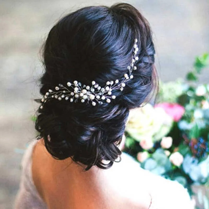 Flower Pearl Crystal Hair Clip Wedding Hair Comb Hairpin Headbands Hair Accessories Jewellery