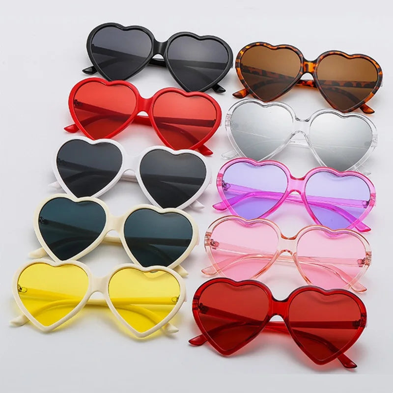 Big Heart Shape Sunglasses Women Sexy Fashion Black Oversized Sun Glasses for Female Male Shades Eyewear