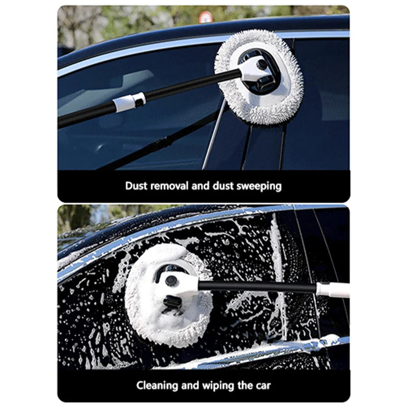 Car Cleaning Cars Wash Brush Telescoping Long Handle Cleaning Mop Chenille Broom