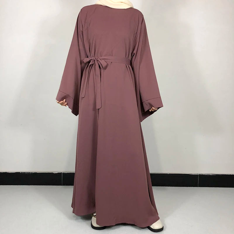 15 Colors Basic Plain Nida Abaya With Free Belt High Quality  Islamic Clothing