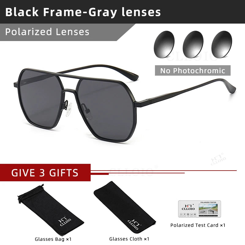 Photochromic Sunglasses, Men Women Polarized Sun Glasses, Chameleon Anti-glare Driving Sunglasses