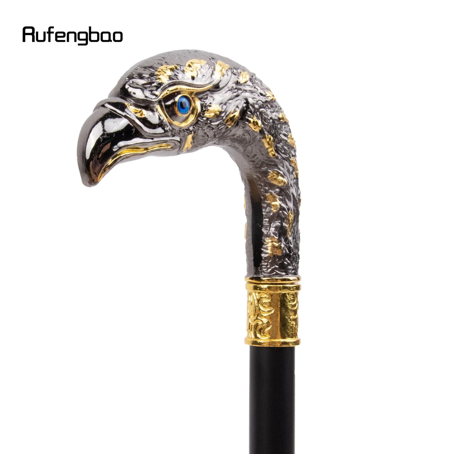 Golden Black Luxury Eagle Head Walking Cane Fashion Decorative Walking Stick Gentleman Elegant Cosplay Crosier 92cm