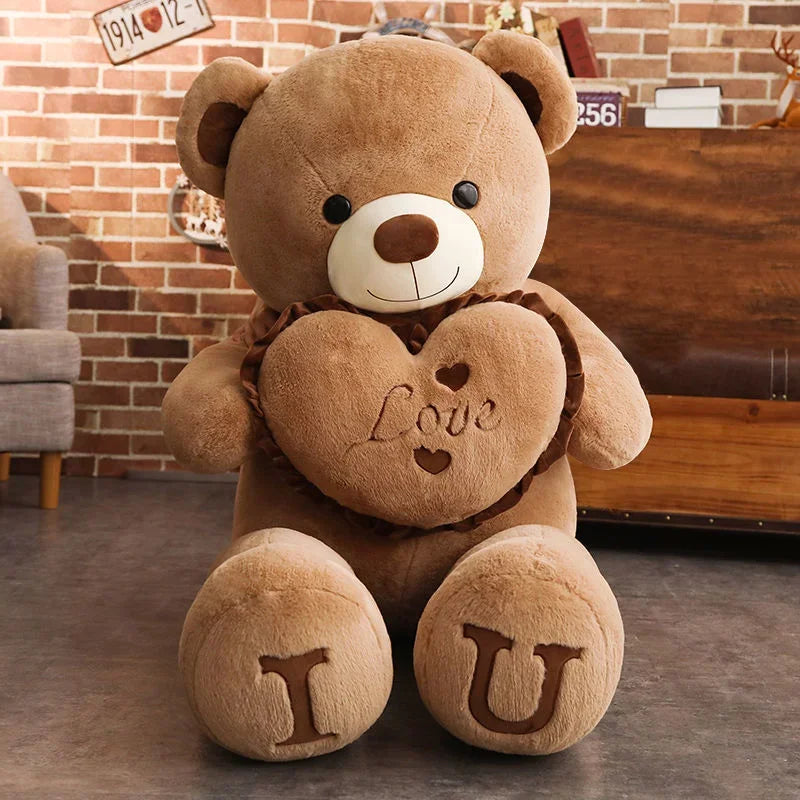 LOVE Plush Toy Bear Giant Stuffed Animals Birthday Gifts Soft Pillow Dolls Grilfriend & Wife