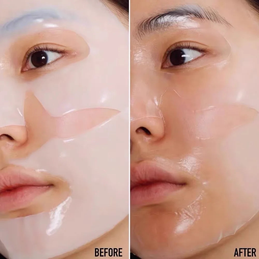 10PCS Collagen Anti-Wrinkle Facial Mask Anti-Aging Fade Fine Lines Moisturizing Brightening Korean Cosmetics