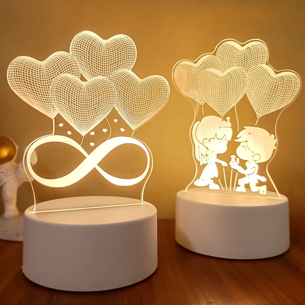 3D LED Lamps Creative LED Night Lights Novelty Illusion Table Lamp For Home Decorative Light