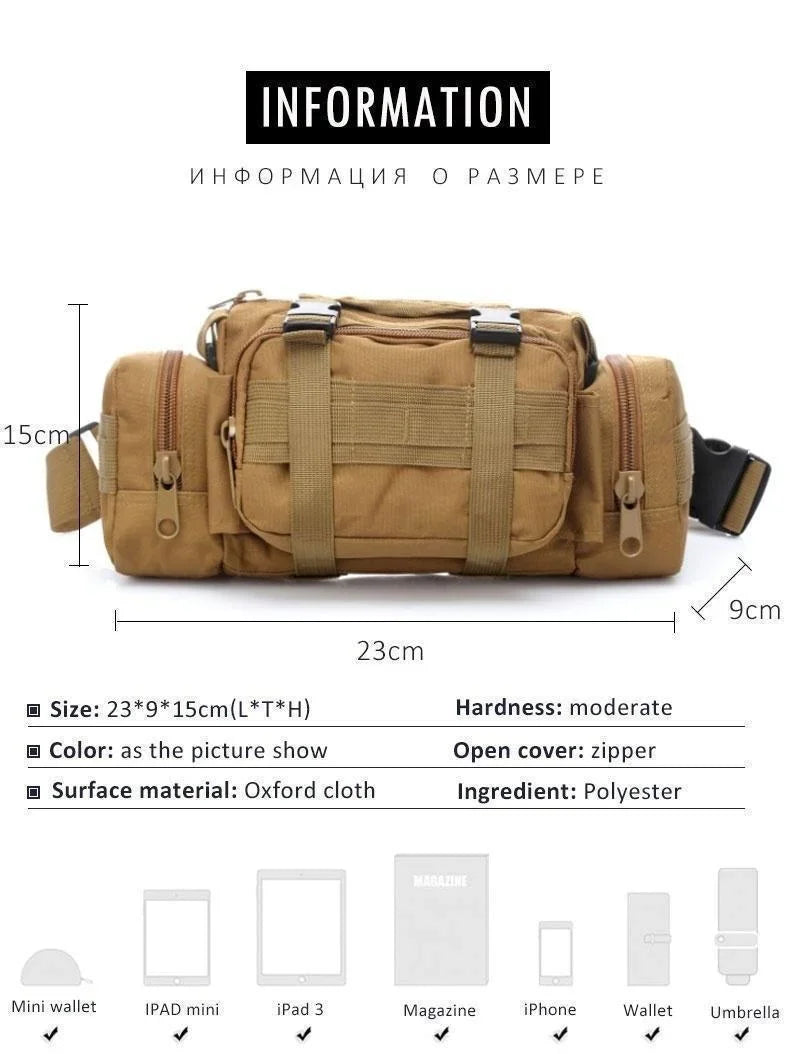 Outdoor Backpack Hunting Waist Pack Camping Hiking Pouch Chest Bag