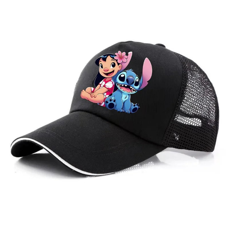 Disney Lilo & Stitch Baseball Caps Cartoon Children Sun Hat Adjustable Peaked Cap