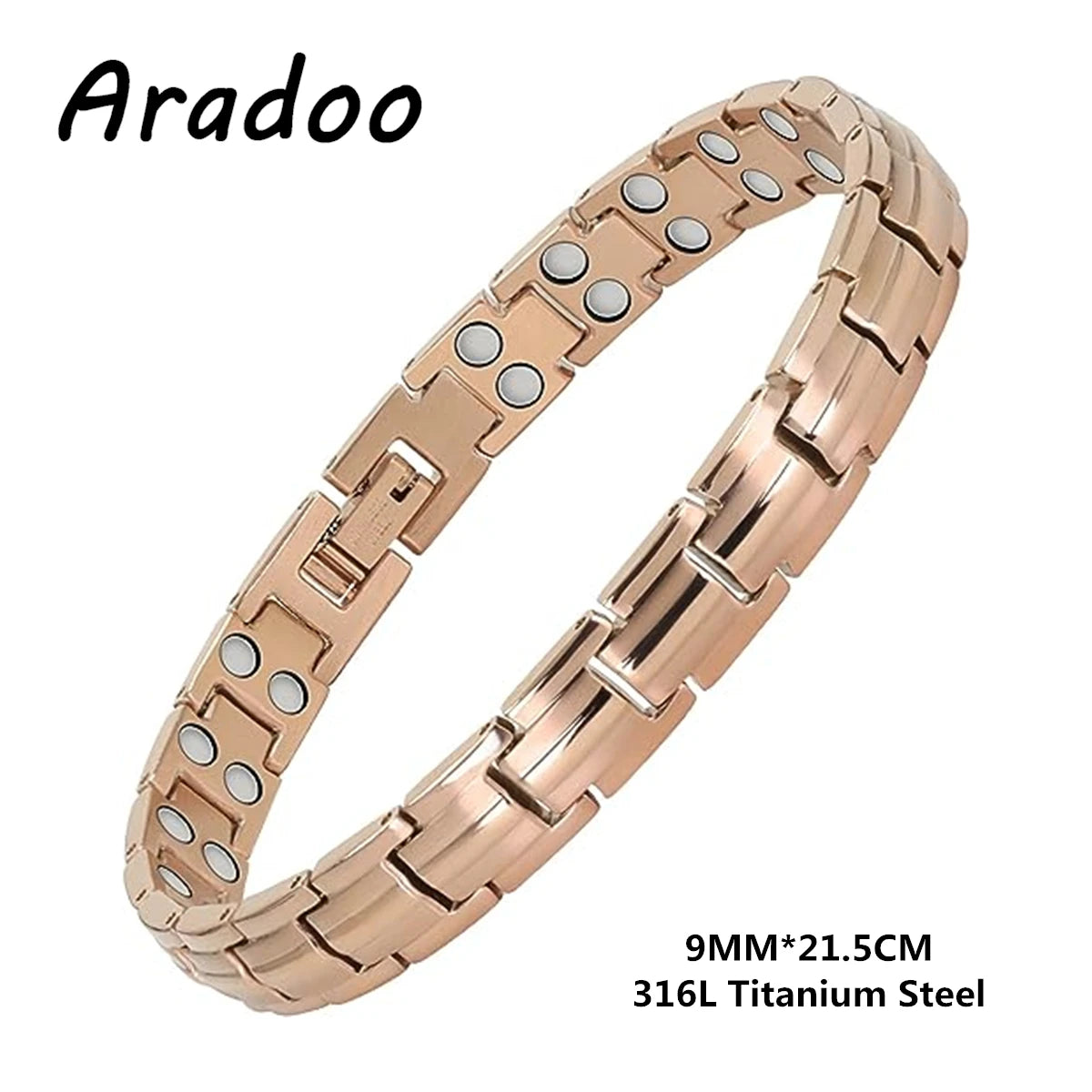 Men's Titanium Steel Magnetic Energy Bracelet Negative Ion Anti-fatigue Strap Bracelets