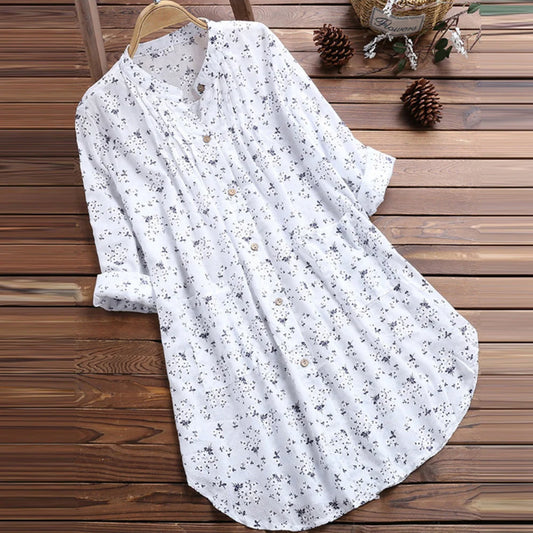 Cotton Linen Blouse Women's Tops Summer T -shirt Tee Elegant Ladies Casual Baggy Tunic Pullover Shirt Female Clothing