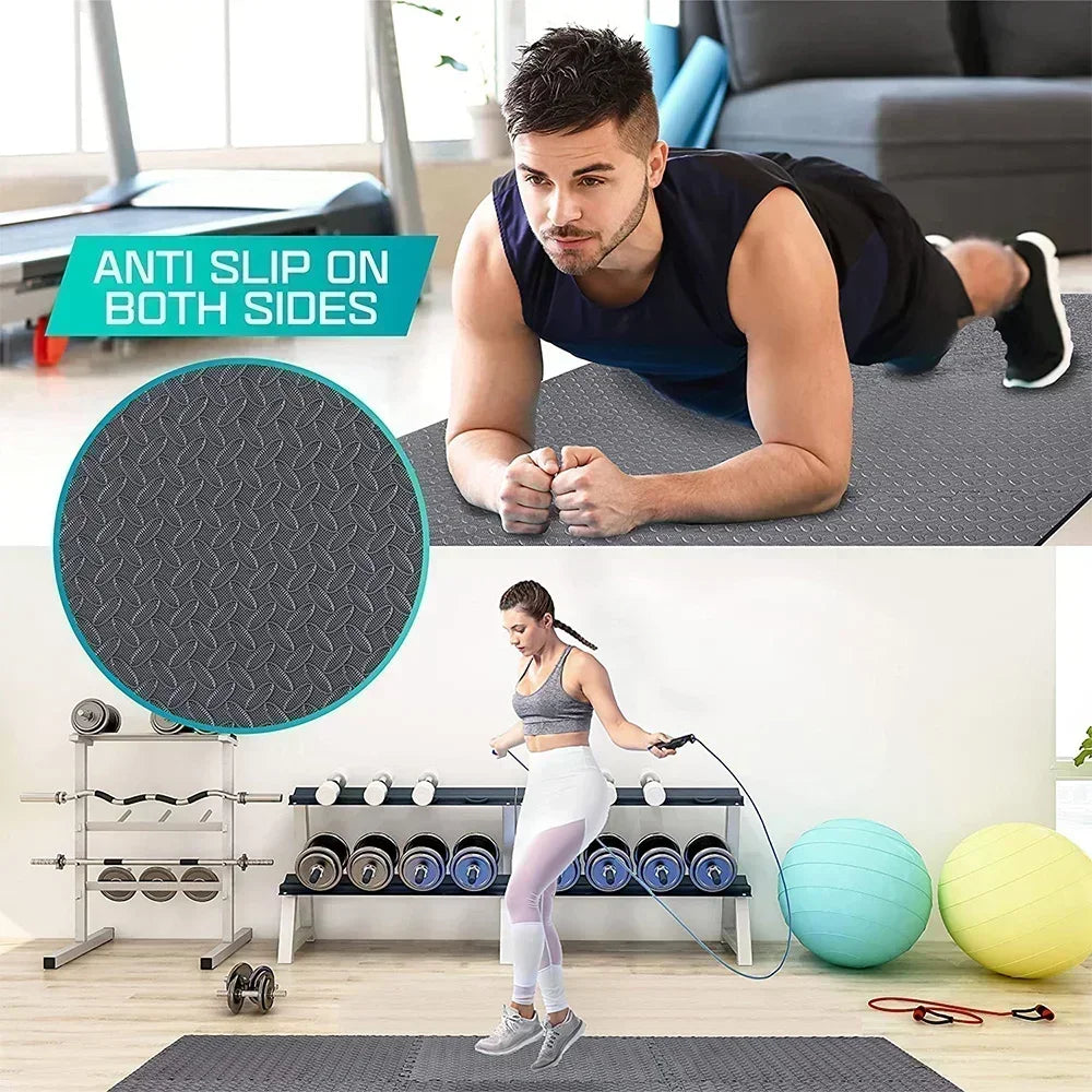 4~20Pcs Puzzle Fitness Mat, Eva Interlocking Foam Floor Tiles,  Home Gym   Equipment Mat, Non-Slip Floor Mat for Kids