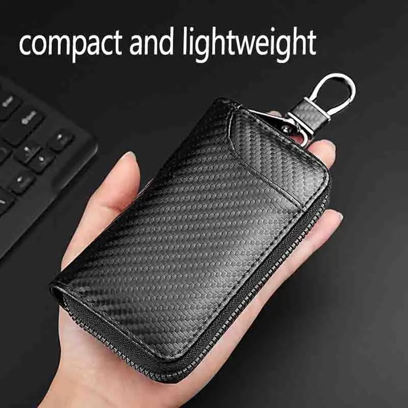 Key Bag Multifunction Organizer Wallet Holder Smart Housekeeper Car Small Case Keys Carbon Fiber Fabric Keychain