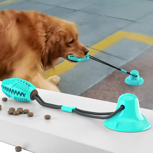 Pet Dog Suction Cup Chew Toys For Medium Large Dogs Interactive Rope Leaking Food Ball Toy Tooth Cleaning Training Accessories - Hiron Store