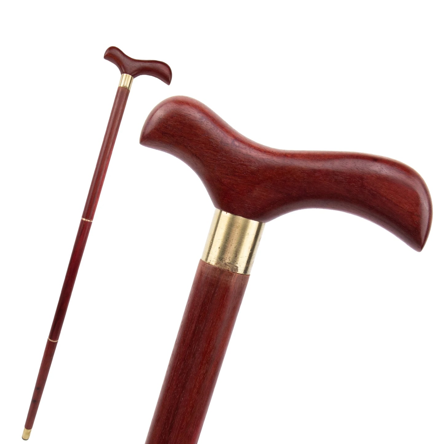 Red Sandalwood Bird Wooden Fashion Walking Stick Decorative Cospaly Party Walking Cane