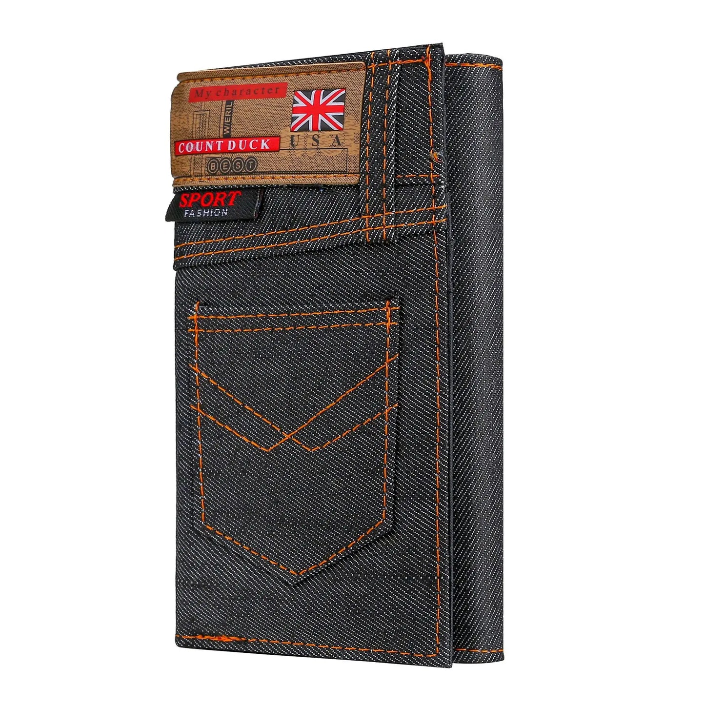 Vintage Men Wallet Coin Bag Long Style Purse Denim Cloth Wallets