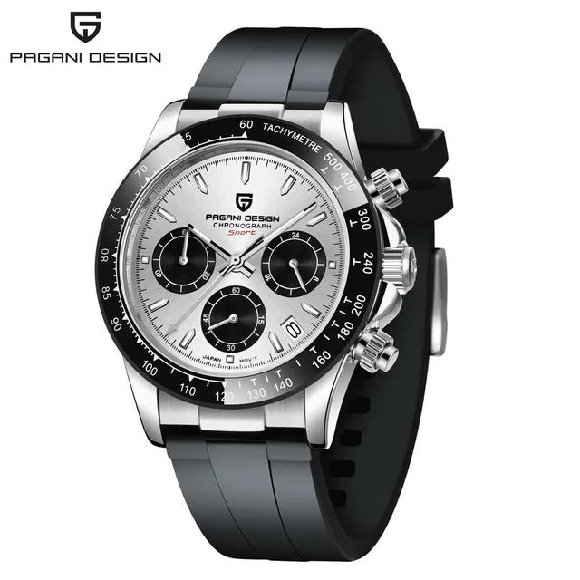 40mm New V2 PAGANI DESIGN Men's Quartz Watches Sapphire Retro Chronograph Stainless Steel Waterproof Watch