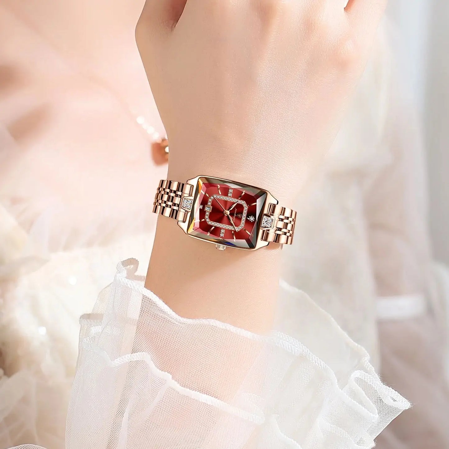 Women Wristwatch Waterproof Ladies Watch Stainless Steel Rectangle Quartz Women's Watches