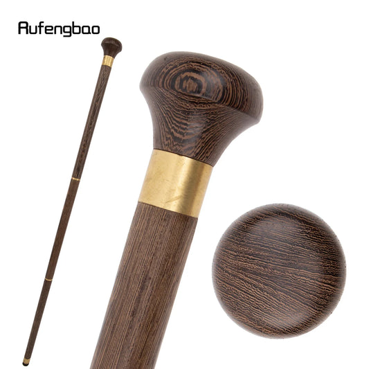 Brown Wooden Traditional Fashion Walking Stick Decorative Cospaly Party Wood Walking Cane Halloween Mace Wand Crosier