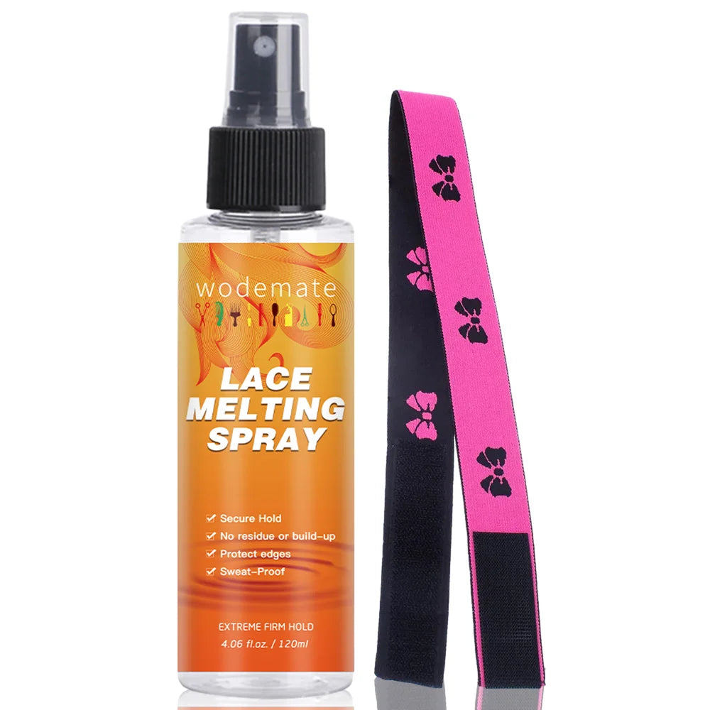 Melting Spray for Lace Wig Melting Spray Long Lasting Invisible Quick Drying Hold 120ml Hair Styling product