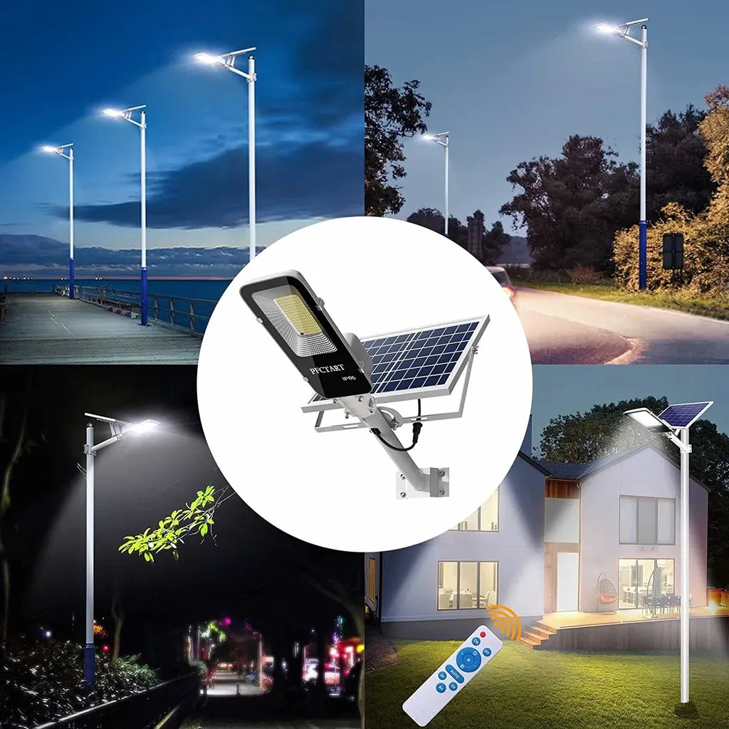 Powerful Solar Light Outdoor Solar Street Light 350/120LED 6500K IP65 Waterproof Street Light For Garage Garden Terrace - Hiron Store