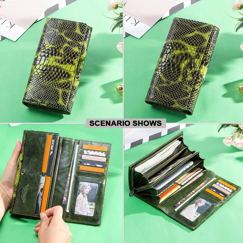 Genuine Leather Wallets for Women Fashion Design Card Holders Coin Purses Money Clip Female  Handbags