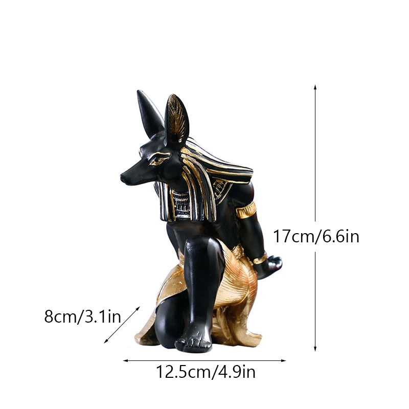 Resin Anubis Dog God Wine Rack Figurines Bottle Holder Egypt Cat Statue Restaurant Cabinet Tabletop Decor Item