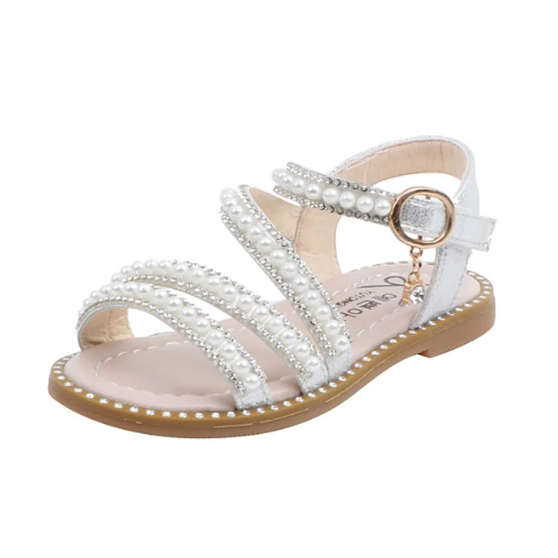 Girl Sandals Summer Fashion Kids Baby Bling Rhinestone Princess Sandals