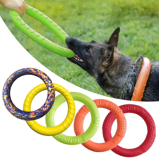 Dog Toys Pet Flying Discs EVA Dog Training Ring Puller Resistant Toys For Dogs Floating Puppy Bite Ring Toy Interactive - Hiron Store