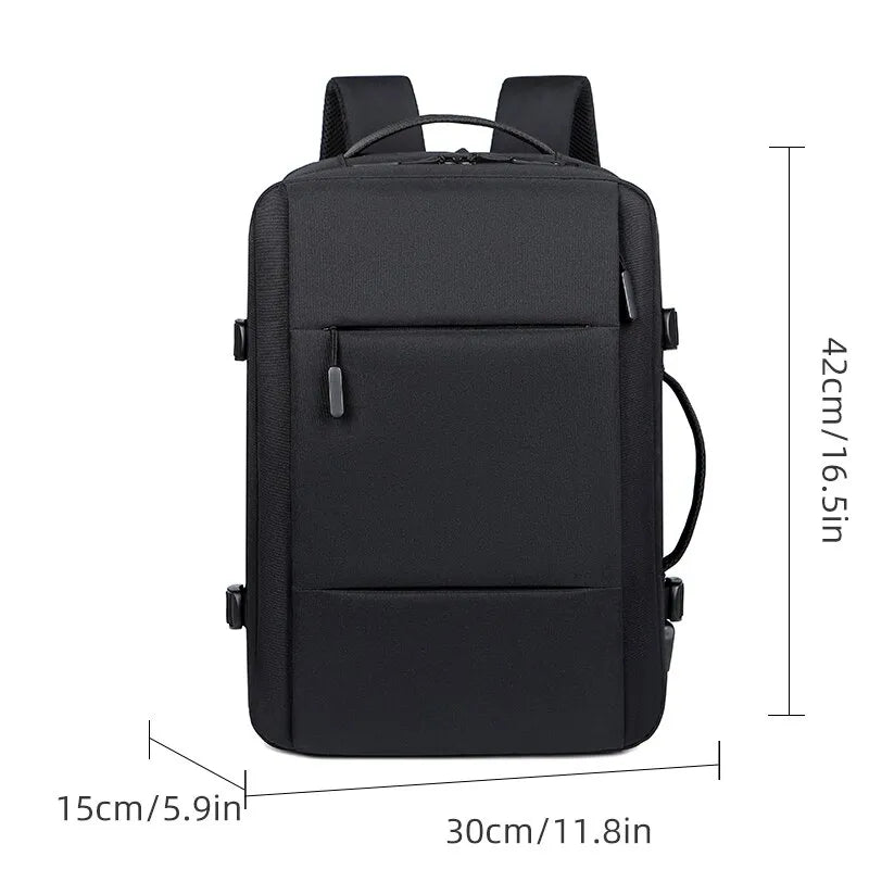 Classic Travel Backpack Men Business Backpack School Expandable USB Bag Large Capacity Laptop Waterproof Fashion Backpack - Hiron Store