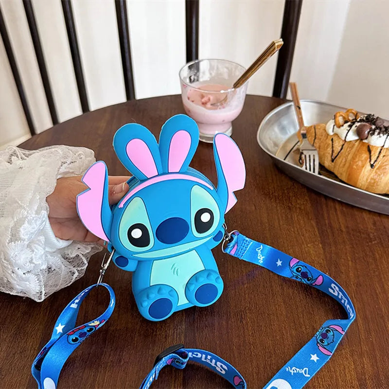 Disney Anime Stitch Silicone Crossbody Bag Stitch Coin Purse Cartoon Children Gifts