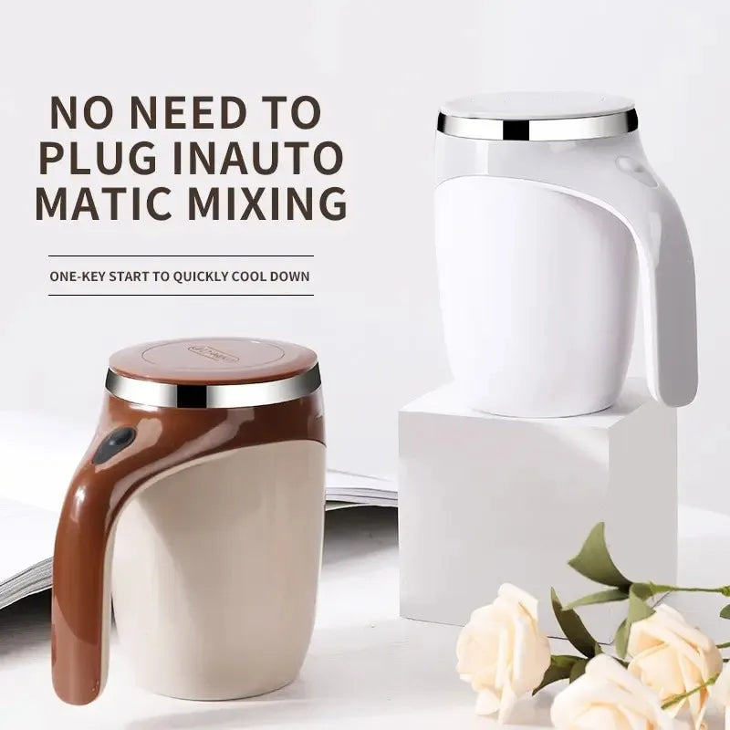 Automatic Stirring Cup Magnetic Mug Stainless Steel Coffee Mixing c Blender Lazy Milkshake Rotating Magnetic Water Cup Mixer