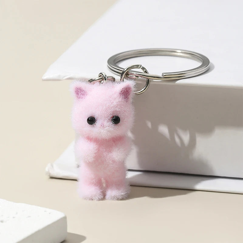 3D Cartoon Cats Keychain Pendant Bear Key Holder For Women And Men