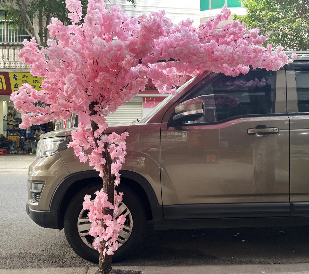 Artificial Cherry Blossom Tree Large Fake Peach Blossom Plant Wedding & Outdoor Home Garden Decoration Christmas Home Decoration