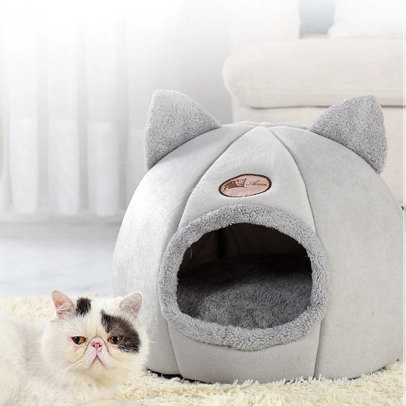 New Deep Sleep Comfort In Winter Cat Bed Iittle Mat Basket Small Dog House Products Pets Tent Cozy Cave Nest Indoor Cama Gato - Hiron Store