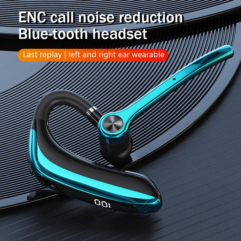 Wireless Headphones With Dual Microphon Bluetooth Earphone ENC Noise Cancelling Hands-free Headset Busines Auriculares Driving - Hiron Store