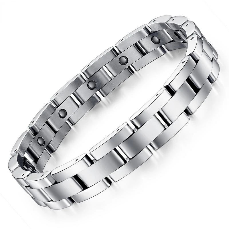 Titanium Steel Magnetic Health Bracelet Pure Titanium Tungsten Steel Anti-fatigue Energy Bracelet