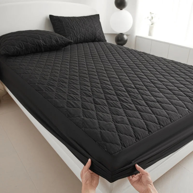 Quilted Thick Waterproof Mattress Cover Mattress Protector Queen King Fitted Sheet Bed Pad Cover Bed Topper