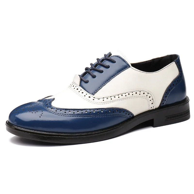 Luxury Men Brogue Shoes High Quality Lace-Up Dress Shoes for Men All Match Oxford Shoe