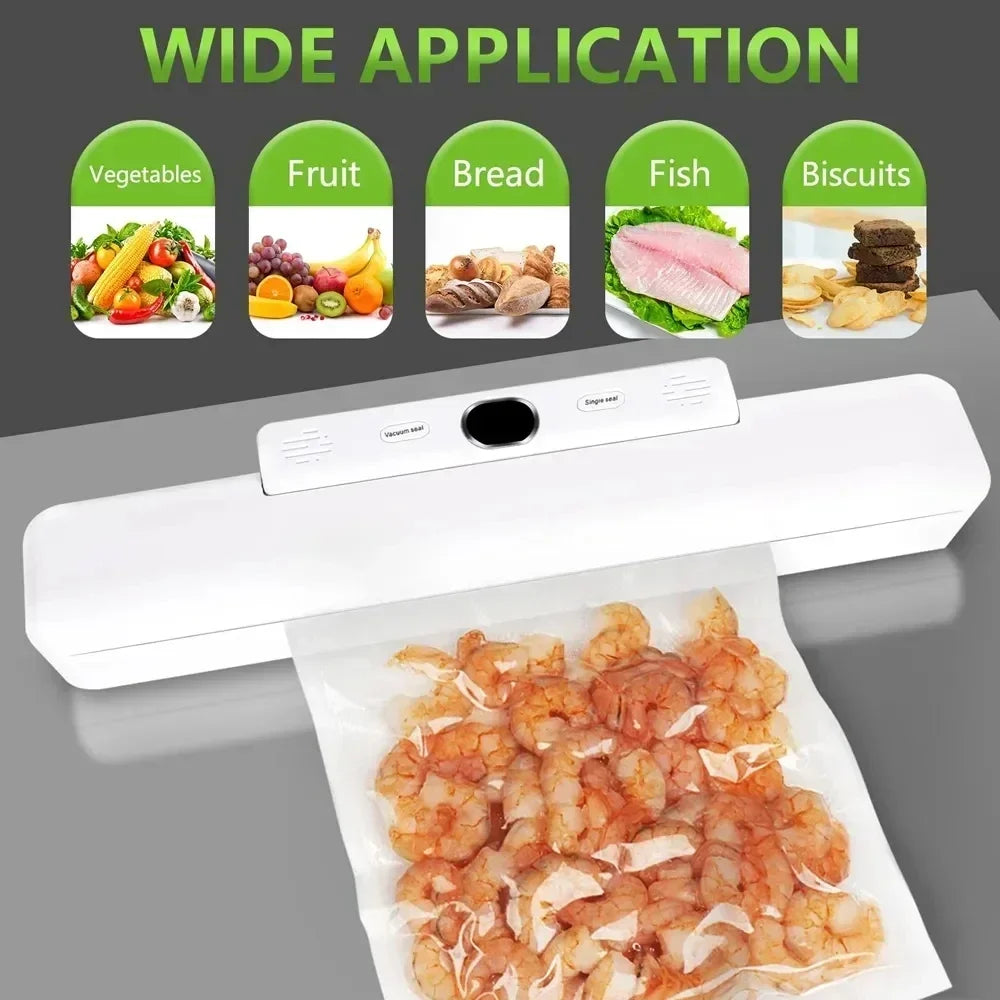 New Automatic Vacuum Sealer Machine 10pcs Free Food Saver Bags 240V/110V Sealing Machine for Vacuum Pac