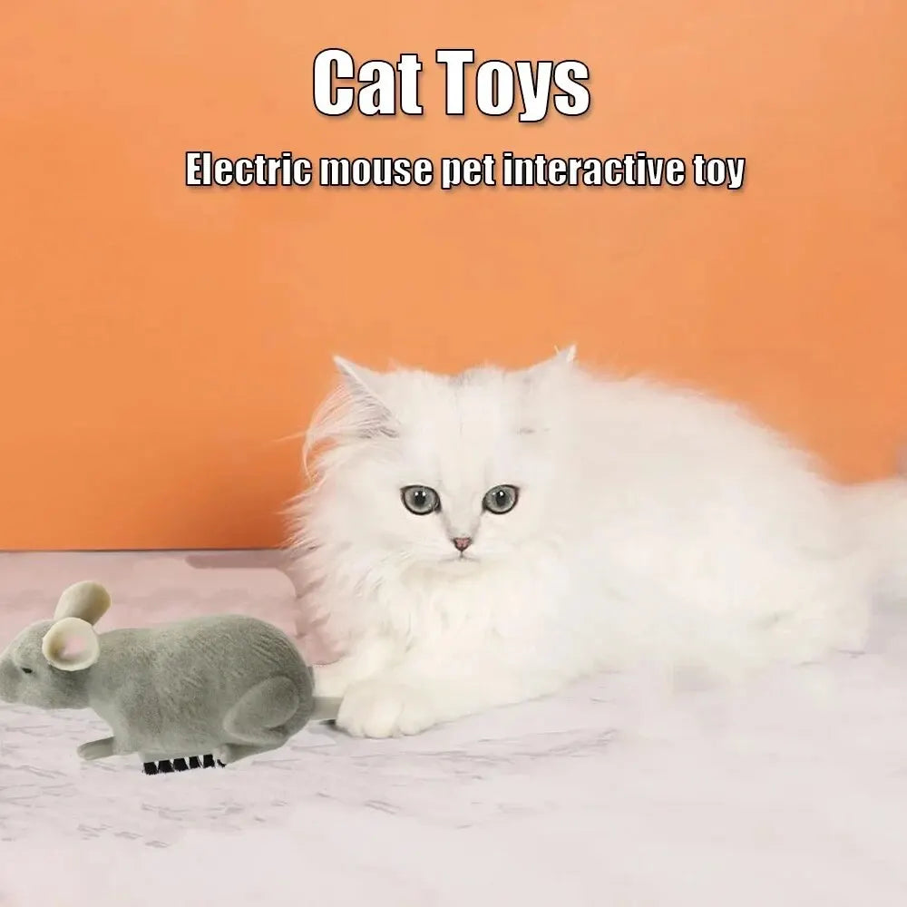 Electric Mouse Toys Cat Play Automatic Escape Robot Vibration Crawling Battery Operated