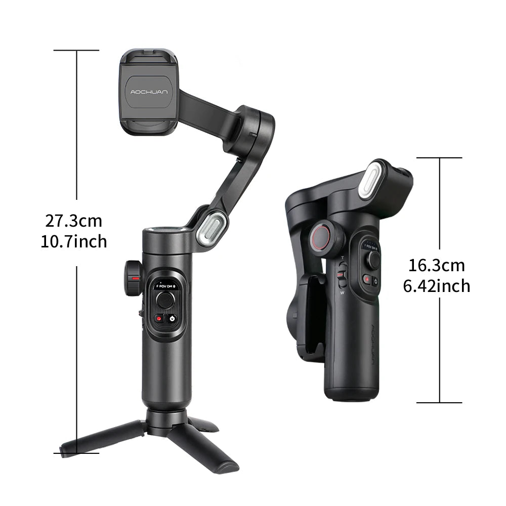 Handheld Gimbal Stabilizer for Smartphone with Fill Light for iPhone Android Face Tracking Tiktok Vlog Smart XE