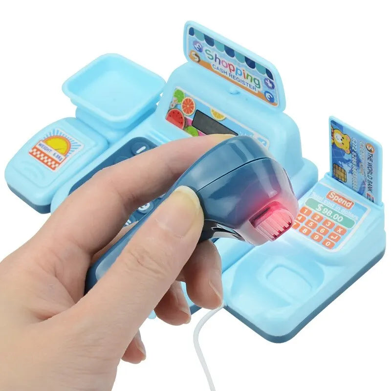 Simulation Shopping Cash House Toys Electronic Game Lighting And Sound Effects Supermarket Cashier Toys - Hiron Store