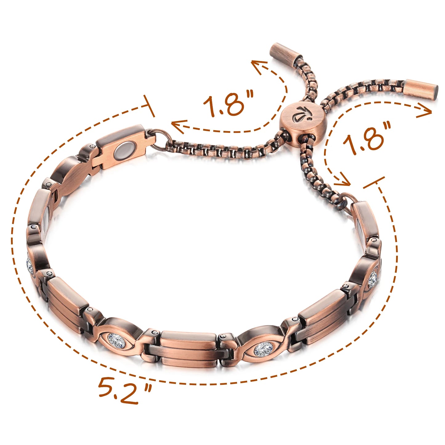 Copper Magnetic Bracelets For Women Bio Energy Bangles Health Female Girls Jewellery