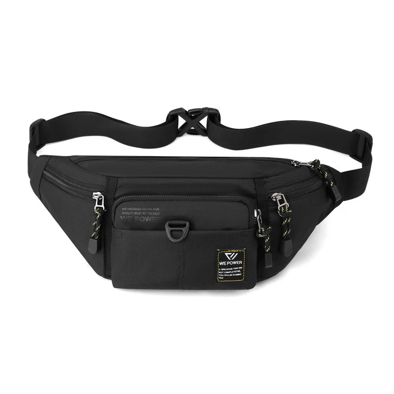 Men Waist Fanny Pack Belt Sling Chest Bag Travel Multi-Pocket Military Fashion Sports Nylon Male Pouch Purse Bum Hip Bags