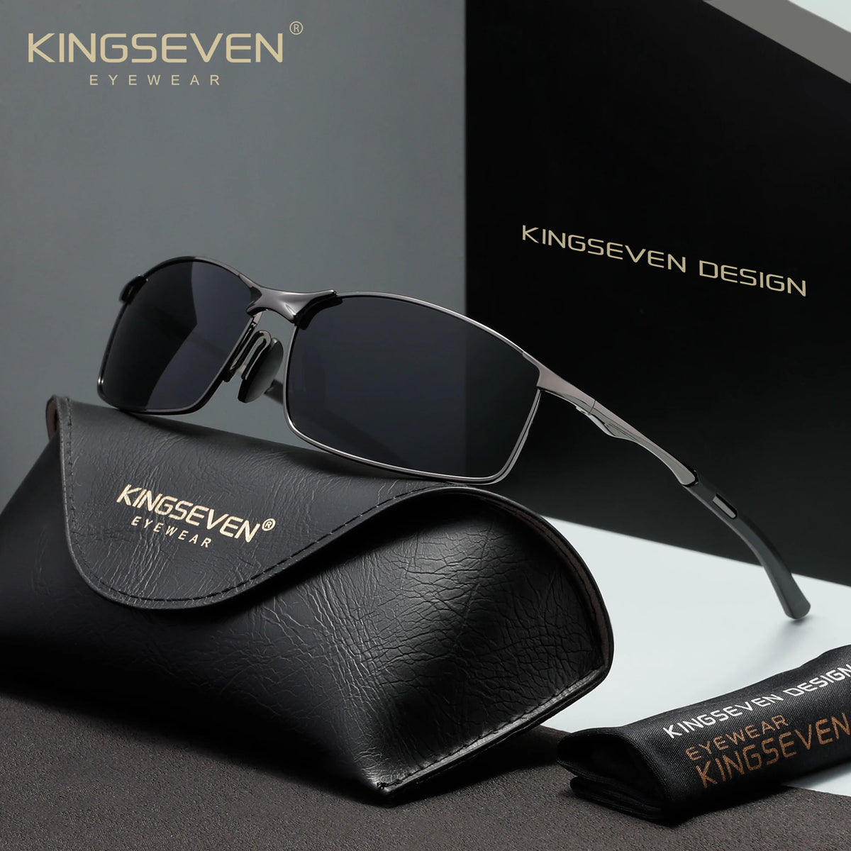 KINGSEVEN Fashion Sunglasses, Luxury Retro Men Women Sunglasses,   Cycling Glasses ,Outdoor Causal Sport Driving Fishing
