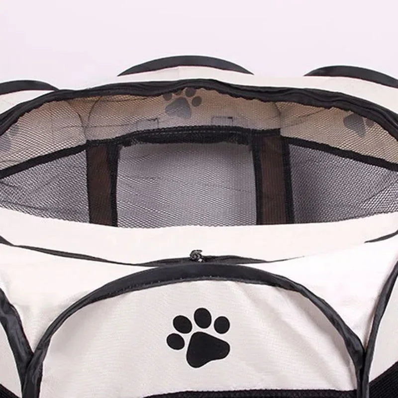 Portable Foldable Pet Tent Kennel Octagonal Fence Puppy Shelter Use Outdoor Easy Operation Large Dog Cages Cat Fences