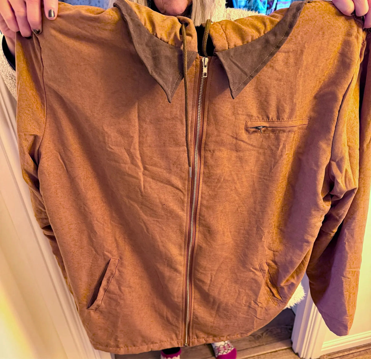 2026 men's European solid-color hooded   fleece jacket casual cotton zipper coat With pocket