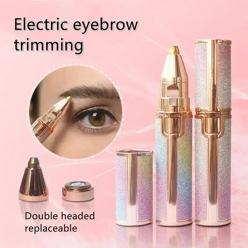 New 2 IN 1 Electric Epilator Eyebrow Trimmer Women's Body Facial Lip Epilator Rechargeable Mini Painless Razor Shaver