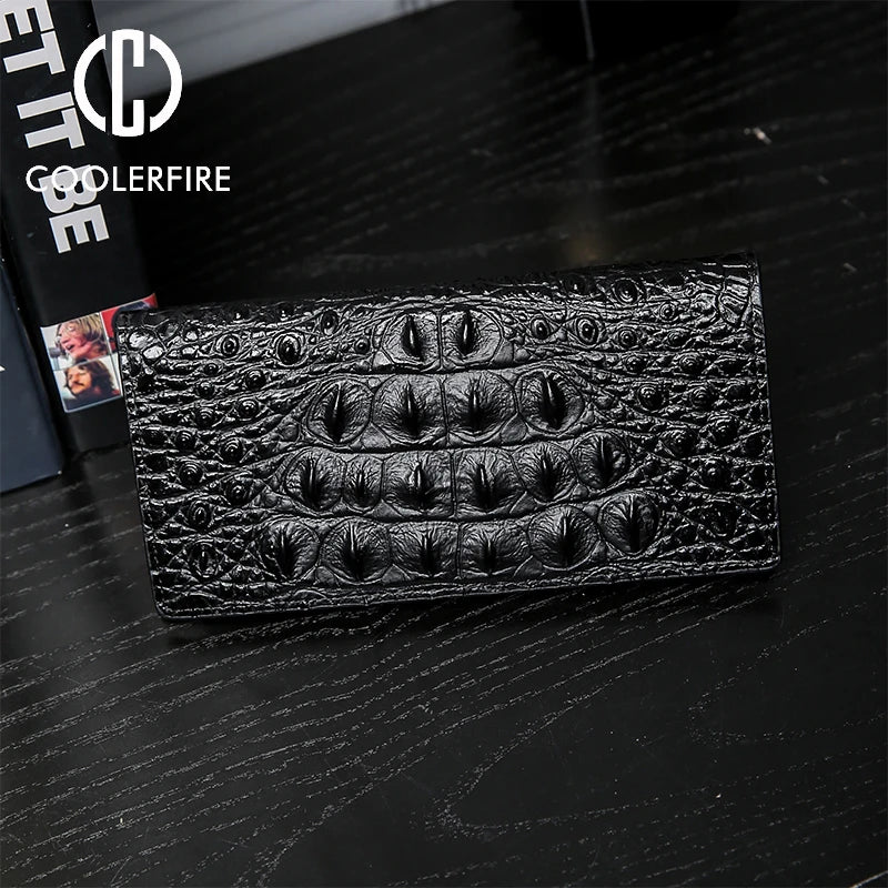 Men Wallets Business Crocodile Genuine Leather Fashion Thin Short Wallet 4 Color Pure Leather Card Wallets Pj194