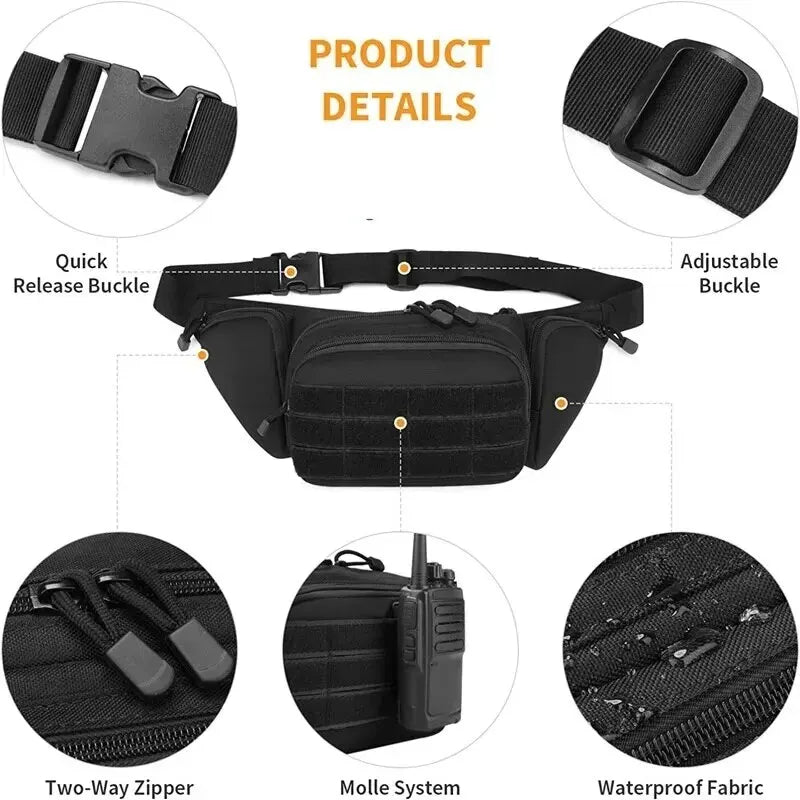 Tactical Waist Pack Nylon Bodypack Hiking Phone Pouch Outdoor Sports Armygreen Men Hunting Climbing Camping Belt Cs Airsoft Bags